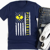 US Flag Pickleball Player Paddleball Lover T-Shirt